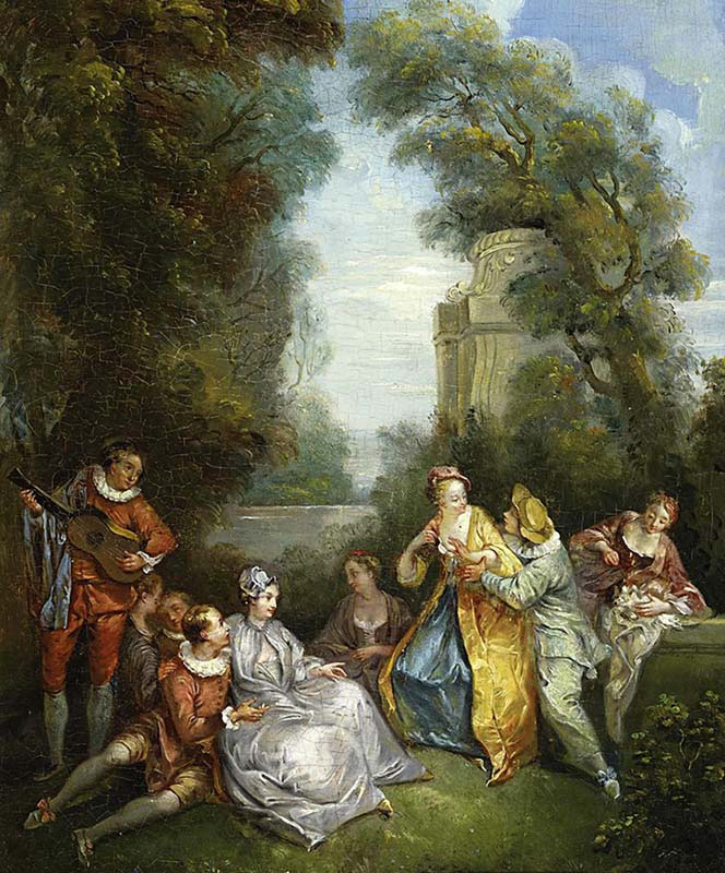 Elegant Group of People in a Park